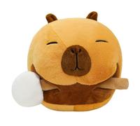 KUKUShining Capybara Plush Pillow, Soft Capibala Stuffed Animals with Wooden Fish Plushie Toy Doll for Relaxing Hugging(40cm/15.75in)