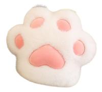 KUKUShining Cat Paw Plush Toy, Cute Soft Stuffed Furry Pillow Home Plushie for Birthday Gift Home Decor Kids Decoration(White)