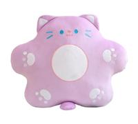 KUKUShining Cat Pillow Plush Toy, Kawaii Flower Kitten Stuffed Animals Throw Pillow Plushies Doll Soft Cushion for Home Decor(Purple)