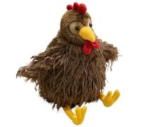 KUKUShining Chicken Plush, Cuddly Stuffed Animal Puppet Fluffy Rooster Chick Plushie Toy For Childrens Interactive Play(Brown,40cm/15.75in)