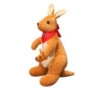 KUKUShining Cuddly Kangaroo with Baby Plush, Soft Stuffed Animal for Kids, Ideal for Toddlers, Children's Play Areas, Nursery Decor(Lightbrown,32cm/12.5in)