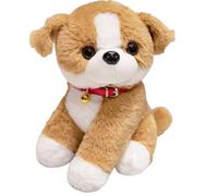KUKUShining Cute Dog Plush Toy, Soft Puppy Kawaii Border Collie Dolls Stuffed Animals Bulldog Shibainu Plushie for Kids Birthday(Border Collie,22cm/8.7in)
