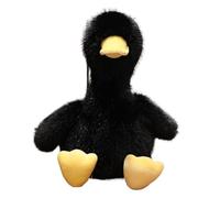 KUKUShining Cute Duck Plush Toy，Super Soft Realistic Sweet Duck Doll Plushies Bedroom Study Room Photography Props Gift Kids Boys Girls Children Christmas Birthday(Black,35cm/13.8in)
