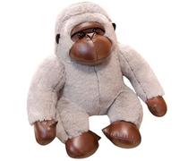 KUKUShining Cute Gorilla Plush Toy, Soft Cuddly Fluffy Plushies Hugging Animal Pillows Gift Boys Girls Children Christmas Easter Birthday(Grey,50cm/19.68in)