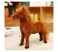 KUKUShining Cute Horse Plush Toy,Realistic Cuddly Soft Kawaii Standing Plushie Pony For Bedroom Study Room Photography Props Gift Kids Boys Girls Children Christmas Birthday(Brown,30cm/11.8in)