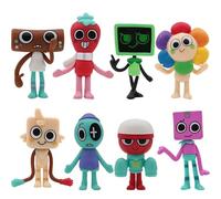 KUKUShining Dandy's World Figures Set, Colourful Cartoon Cute Mini Dandy World Model for Cake Toppers Collectibles Decorations(8 pcs)
