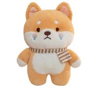 KUKUShining Dog Plush, Cute Cartoon Shiba Inu Puppy Stuffed Animals Dolls Pillow Toy Soft Plushie for Birthday Gift Decor(Crying,25cm/9.8in)