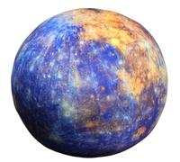 KUKUShining Earth Sun Planet Plush Toy, Simulation Soft Stuffed Pillow Hugging Plushie Educational Gift For Kids Boys Girls(Mercury,27cm/10.6in)