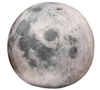 KUKUShining Earth Sun Planet Plush Toy, Simulation Soft Stuffed Pillow Hugging Plushie Educational Gift For Kids Boys Girls(Moon,27cm/10.6in)