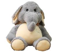 KUKUShining Elephant Plush, Cuddly Stuffed Animals Doll Big Ears Elephants Sitting Plushie Toy Soft Body Pillow for Hugging Playing(40cm/15.75in)