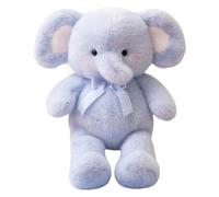 KUKUShining Elephant Plush Toy, Angel Elephant Stuffed Animal Throw Pillow with Bow Tie Soft Cute Plushies Doll for Playing(Blue,35cm/13.8in)