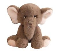 KUKUShining Elephant Plush Toy, Cute Stuffed Animal Dolls Soft Furry Pillow Cuddly Plushie For Girls Boys Gift Birthday(Brown,35cm/13.8in)