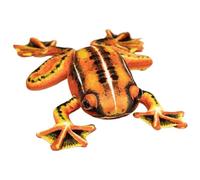 KUKUShining Frog Plush, Simulation Stuffed Animals Figurine Froggy Wildlife Plushie Toy for Garden Patio Yard Room Ornaments(Orange,28cm/11in)