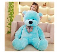 KUKUShining Giant Teddy Bear Plush, Soft Stuffed Animal Toy Plushie, for Kids Girls, Cozy Relaxation, Adorable Home Decor Accent(Blue,80cm/31.5in)