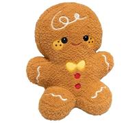 KUKUShining Gingerbread Man Plush, Christmas Stuffed Animals Throw Pillow Fun Gingerbread Shaped Decorative Cushion for Ornament(60cm/23.9in)