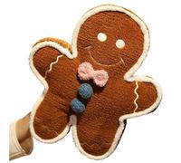 KUKUShining Gingerbread Man Plush, Christmas Stuffed Doll Soft Throw Pillow Decor Cushion Plushie Toy for Festive Ornament(Brown,42cm/16.53in)