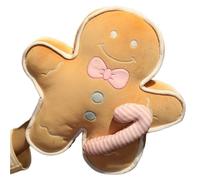 KUKUShining Gingerbread Man Plush, Christmas Stuffed Doll Soft Throw Pillow Decor Cushion Plushie Toy for Festive Ornament(Orange,42cm/16.53in)
