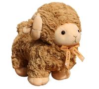 KUKUShining Goat Plush Toy, Cute Fatty Lamb Stuffed Animal Dolls Soft Fluffy Sheep Plushies for Kids Gifts Birthday(Brown)