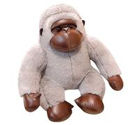 KUKUShining Gorilla Plush, Soft Cuddly Stuffed Animal Plushie Toy Children's Pets Big Buddie Gifts for Kids Girls Boys Playing(White,35cm/13.8in)