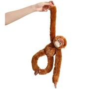 KUKUShining Hanging Chimpanzee Plush, Cute Stuffed Animal Doll Soft Hugging Pillow Long Arm Gorilla Plushie Toy for Kids Teens(Brown)
