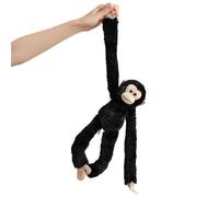 KUKUShining Hanging Chimpanzee Plush, Cute Stuffed Animal Doll Soft Hugging Pillow Long Arm Gorilla Plushie Toy for Kids Teens(Black)