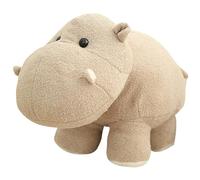 KUKUShining Hippo Plush, Soft Cuddly Stuffed Animal Doll Realistic Hippopotamus Plushies Toy Playtime Companions for Kids Children(Grey,20cm/7.8in)