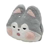 KUKUShining Husky Plush Pillow, Cute Stuffed Animal Doll Includes Blanket Soft Fox Plushie Huggable Rabbit Toys for Adults(Husky)