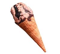 KUKUShining Ice Cream Plush Toy, Soft Creativity Stuffed Pillow Cute Lifelike Plushies Snuggle Cushions Pillow For Gift Kids(Dark brown,50cm/19.8in)