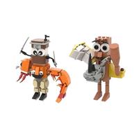 KUKUShining Italian Brainrot Building Blocks Model, Funny Animal Micro Miniature Buildings Set with Instructions For Kids Adults Gifts(Fusion C)