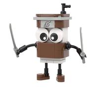KUKUShining Italian Brainrot Building Blocks Model, Funny Animal Micro Miniature Buildings Set with Instructions For Kids Adults Gifts(Capuccino Assassino)
