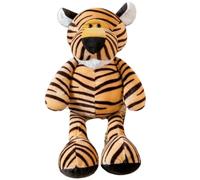 KUKUShining Jungle Animals Plush Toy, Cute Elephant Giraffe Stuffed Animal Monkey Dolls Soft Tiger Lion Plushies for Kids Birthday(Tiger,25cm/9.8in)