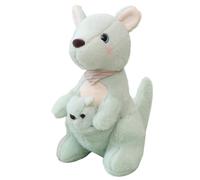 KUKUShining Kangaroo Plush, Cute Soft Stuffed Animal Dolls with Baby Cute Plushie for Home Office Decoration Sofa(Green,45cm/17.7in)
