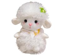 KUKUShining Lamb Plush, Soft Cute Stuffed Animal Doll with Flower Fluffy Sheep Plushie Toy for Birthday (Green,25cm/9.8in)