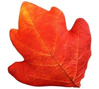 KUKUShining Leaf Plush Pillow, Soft Stuffed Throw Pillows Maple Shaped Decorative Cushion Plant Plushie Toy for Room Garden Ornament(Red)
