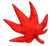 KUKUShining Leaf Plush Pillow, Soft Stuffed Throw Pillows Maple Shaped Decorative Cushion Plant Plushie Toy for Room Garden Ornament(Rose)