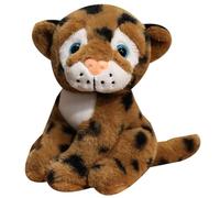 KUKUShining Leopard Plush, Soft Cuddly Snow Leopard Stuffed Wild Animal Doll Cheetah Plushie Toy Gifts for Childrens Boyfriends(Brown,17cm/6.7in)