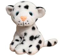KUKUShining Leopard Plush, Soft Cuddly Snow Leopard Stuffed Wild Animal Doll Cheetah Plushie Toy Gifts for Childrens Boyfriends(White,17cm/6.7in)