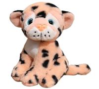 KUKUShining Leopard Plush, Soft Cuddly Snow Leopard Stuffed Wild Animal Doll Cheetah Plushie Toy Gifts for Childrens Boyfriends(Pink,22cm/8.7in)