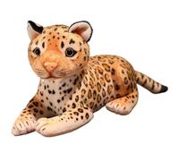 KUKUShining Leopard Plush, Soft Cuddly Stuffed Animal Lifelike Cheetah Plushie Dolls Gifts for Kids Girls Boys Childrens Party Decorations(Lying,24cm/9.44in)