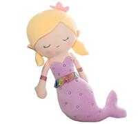 KUKUShining Mermaid Plush, Cuddly Stuffed Animal Doll Soft Hugging Pillow Mermaids Plushie Toy Kawaii Cushion for Childrens Girls(Purple,40cm/15.7in)