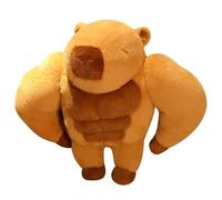 KUKUShining Muscle Capybara Plush, Cute Soft Stuffed Animal Plushie Doll Kawaii Hugging Pillow Guinea Pig Figure for Kids Boys Girls(65cm/25.59in)