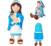 KUKUShining My Friend Jesus Plush Toy,Cotton Jesus God Stuffed Doll Christ Church Religious Gift,Catholic Christmas Easter Decoration(Maria)