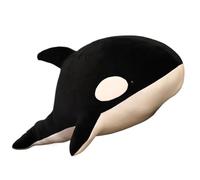 KUKUShining Orca Whale Plush, Soft Cuddly Whale Toy, for Kids Adults, Playroom Decor, Lounge Pillow for Comfort, Gift for Whale Lovers(Black,60cm/23.6in)