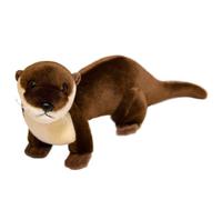 KUKUShining Otter Plush Toy, Kawaii Soft Stuffed Animal Dolls Cute Lifelike Plushies For Kids Girls Christmas Birthday Decorations(Supine)