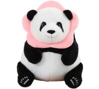 KUKUShining Panda Plush Toy, Cute Stuffed Animal with Hat Decoration Dolls Soft Pillow Kawaii Plushie For Baby Kids Birthday Gift(Dark pink,40cm/15.7in)