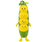 KUKUShining Pea Pillow Plush, Soft Stuffed Plushies Doll Throw Pillows Cute Cartoon Pea Shaped Cushion for Cuddling Playing(Yellow,80cm/31.49in)