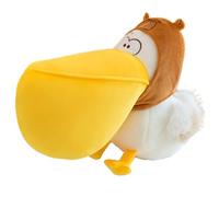 KUKUShining Pelican Plush, Cuddly Big Mouth Bird Stuffed Animal Doll Funny Soft Capybara Pelicans Plushie Toy for Playing Cuddling(Brown,50cm/19.8in)