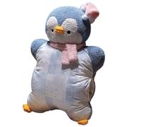 KUKUShining Penguin Plush Pillow, Cute Stuffed Animal Dolls Cuddly Soft Toy Cushion Plushie for Girls Birthday Sofa(Blue)