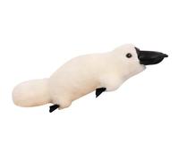 KUKUShining Platypus Plush, Soft Stuffed Animal Long Hugging Pillow Doll Cuddly Realistic Duckbill Plushies Toy Gift for Kids(White,35cm/13.8in)
