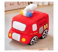 KUKUShining Plush Fire Engine and Digger, Cute Vehicle Toys, Great for Toddlers To Learn And Play, for A Boy's Birthday(Firetruck,30cm/11.8in)